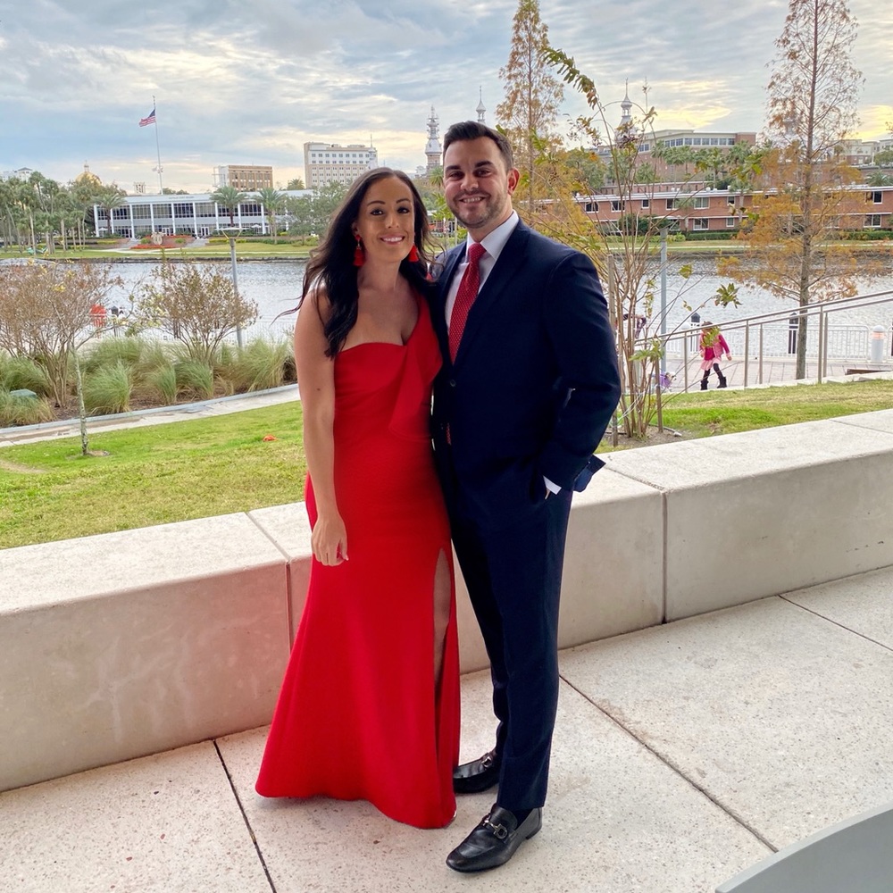 Maxi red dress